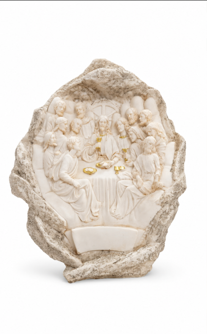 The Last Supper Relief Sculpture – Eucharistic Wall & Tabletop Plaque