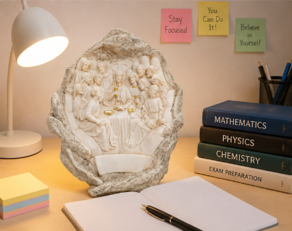 The Last Supper Relief Sculpture – Eucharistic Wall & Tabletop Plaque