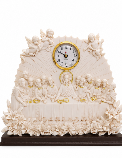 The Last Supper Table Clock – Eucharistic Devotional Sculpture