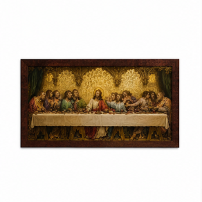 The Last Supper Ornate Framed Wall Art – Premium Catholic Eucharistic Masterpiece