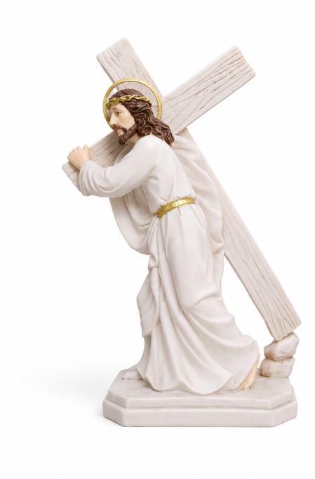 Jesus Carrying the Cross Statue – Way to Calvary Devotional Sculpture