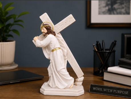 Jesus Carrying the Cross Statue – Way to Calvary Devotional Sculpture