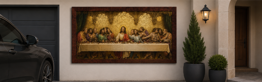 The Last Supper Ornate Framed Wall Art – Premium Catholic Eucharistic Masterpiece