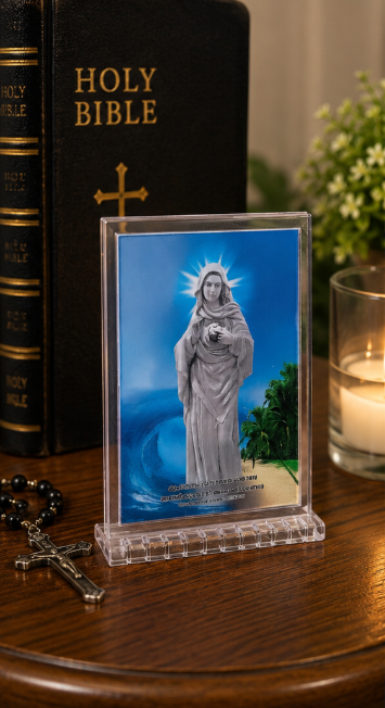Blessed Kreupasanam Mary Acrylic Desktop Photo Frame