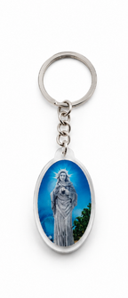Blessed Kreupasanam Mary Oval Metal Keychain