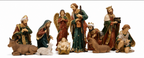 Premium Nativity Scene Set – Holy Family with Angel, Wise Men & Shepherd