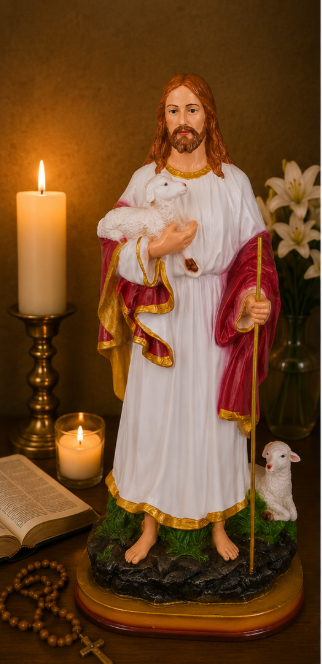 Good Shepherd Jesus Statue