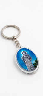 Blessed Kreupasanam Mary Oval Metal Keychain