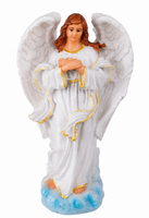 Guardian Angel Statue – Heavenly Protector with Folded Hands (White & Gold Finish)