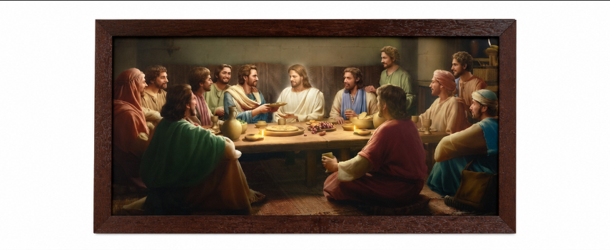 The Last Supper Framed Wall Art – Catholic Eucharistic Canvas