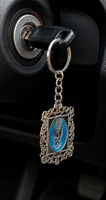 Blessed kreupasanam Mary Ornate Silver Filigree Metal Keychain