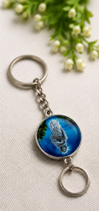 Blessed Kreupasanam Mary Round Metal Keychain