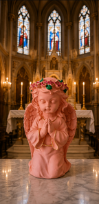 Praying Guardian Angel Statue