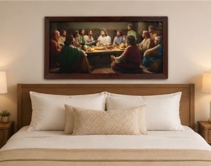 The Last Supper Framed Wall Art – Catholic Eucharistic Canvas
