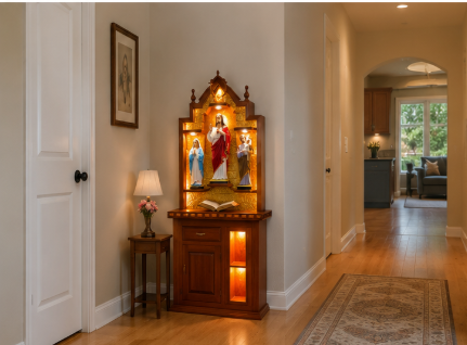 Sacred Heart of Jesus Illuminated Prayer Altar Shrine