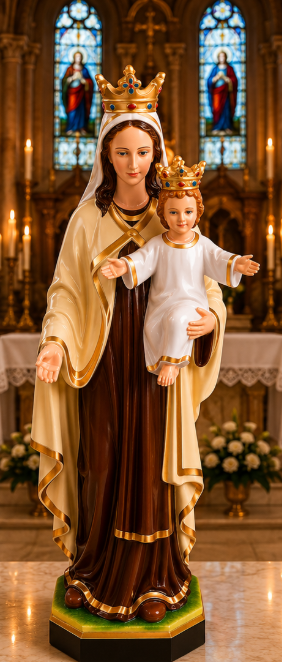 Our Lady of Mount Carmel Statue with Infant Jesus