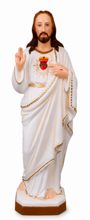 Sacred Heart of Jesus White Robe Statue