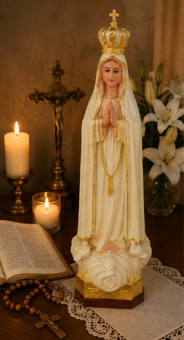 Our Lady of Fatima Crowned Statue