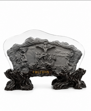 Calvary Crucifixion Crystal Plaque