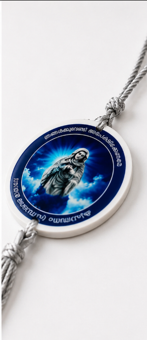 Kreupasanam Mother Car Hanging Ornament with Silver Tassel